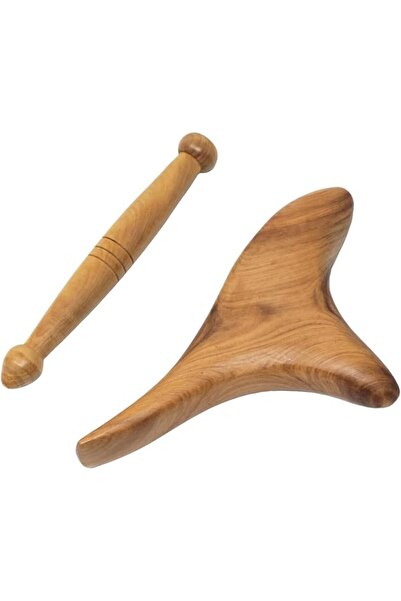Parlberd 2PCS Wooden Gua Sha Massage Tools, Camphor Wood Reflexology Scraping...