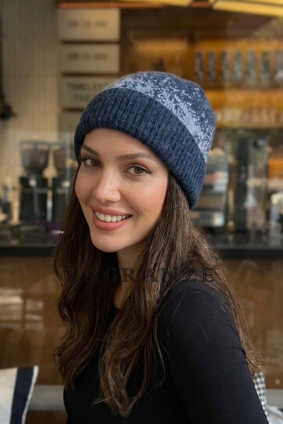 LAGRANZE Snowflake Patterned Unisex Knitwear Beanie