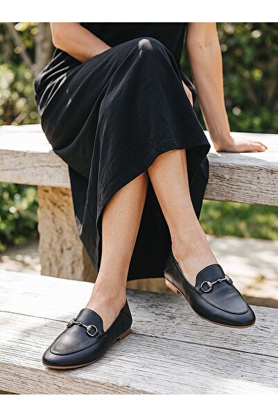 KAFKASLAR AYAKKABI Real Leather Classic Model Buckle-Detail Women's Soft Ball...