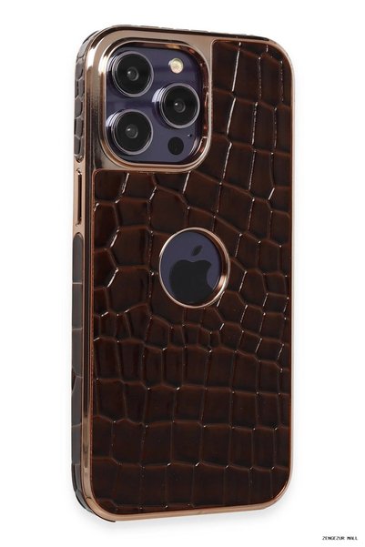 New Face Zngzrmll iPhone 14 Pro Max Case Snake Cover (192647) - Brown