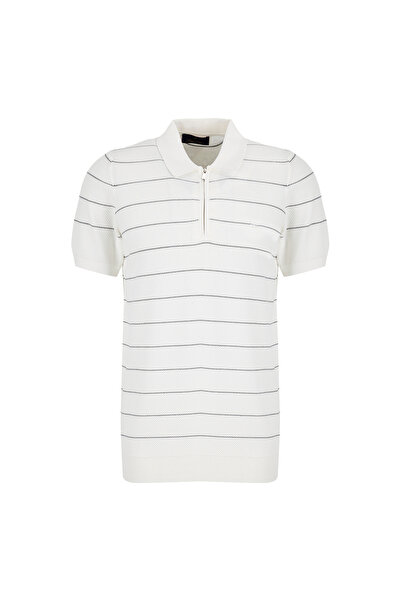 BROOKS BROTHERS Bej Erkek Çizgili Polo T-Shirt BBSS26MKL016