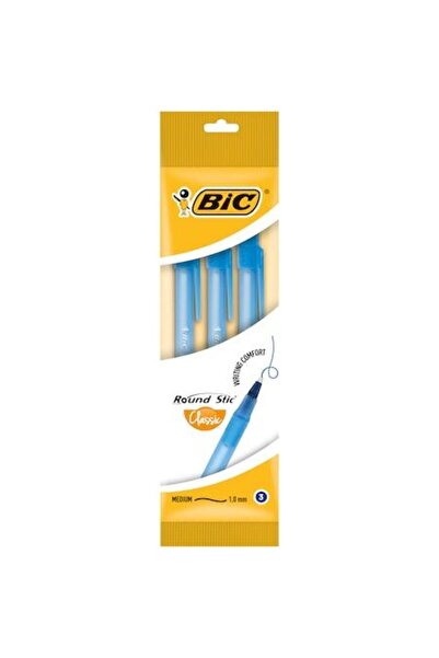 Bic Pix rotund Stic, albastru, 3 bucăți