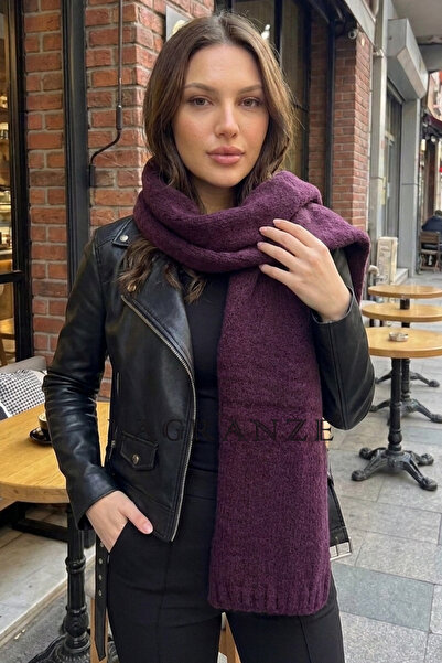 LAGRANZE Soft Textured Thick Knitted Long Knitwear Women's Scarf