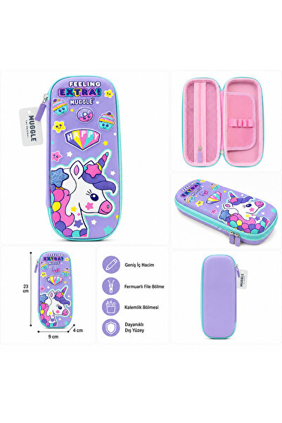 Miro Toys Suport pentru creioane cu model în relief EVA – Penar școlar pentru...