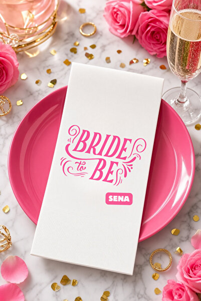 elicara Kişiye Özel Bride To Be Peçete – İsim Baskılı Bekarlık Partisi Peçete...