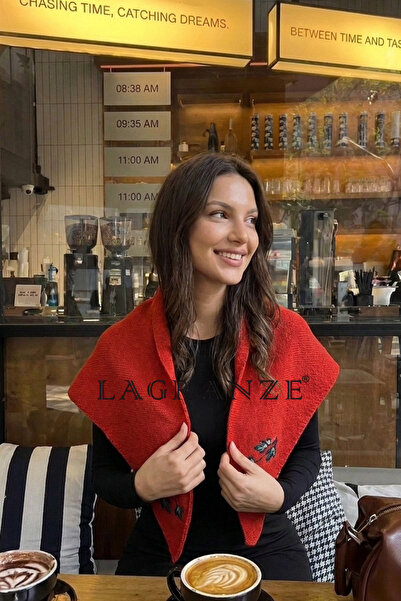 LAGRANZE Embroidered Women's Triangle Shoulder Scarf