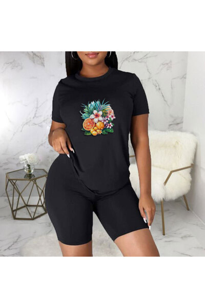 dorbe Women's Graphic T-Shirt & Shorts Set