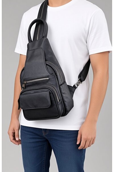 Mocikon Genuine Leather Unisex Bodybag, Body and Backpack, 3 Different Uses, ...