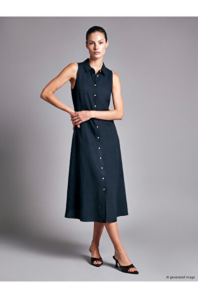 LC Waikiki Two Mt Shop Quality Linen Blend Shirt Dress