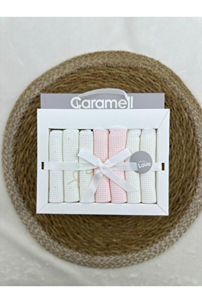 Caramell Patterned Baby Mouth Wipes, Pack of 7