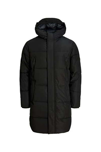 Jack & Jones Geacă lungă pentru bărbați, tip puffer, cu glugă, croială normal...