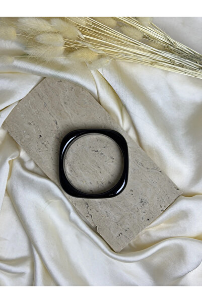 gns jewellery Siyah Kare Kemik Bilezik