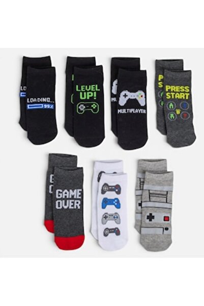OEM Gaming Short Socks for Boys - 7 Pairs 35-38