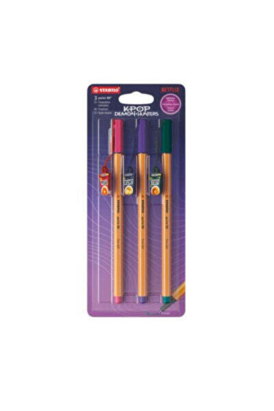 Stabilo Fineliner Point 88 K-Pop Demon Hunters, 0.4 mm, 3 bucăți/set