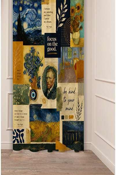 GREENDECOR Van Gogh "Starry Night" "Sunflower" Hokusai "The Great Wave" Monet...