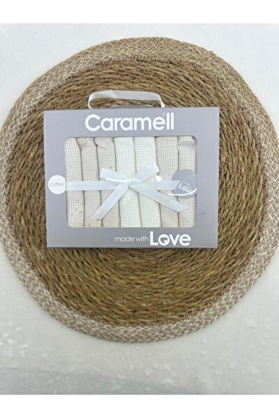 Caramell Patterned Baby Mouth Wipes, Pack of 7