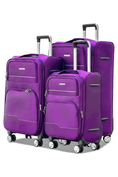 ZAAPPY Prestige Premium Nylon Expandable 3PCS Set (20/24/28 Inch) Luggage, So...