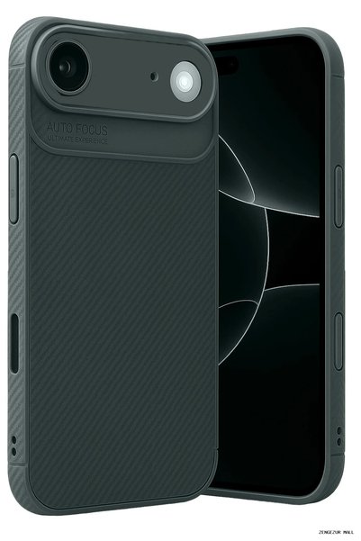 New Face غطاء كربوني ZNGZRMLL لهاتف iPhone 17 Air مع خاصية التركيز التلقائي -...