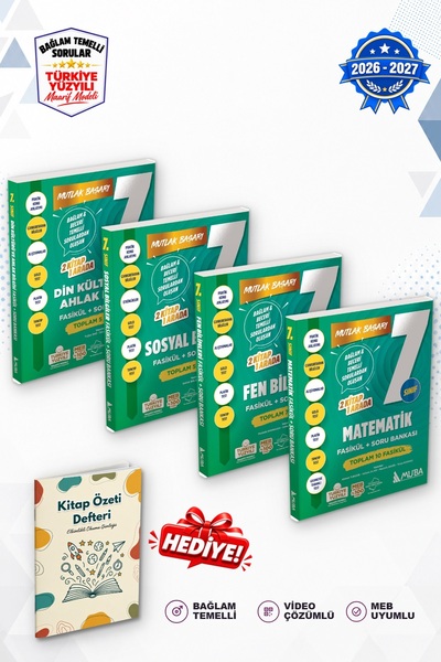 Muba Yayınları 7. sınıf Matematik Fen Sosyal Din Bağlam Temelli Fasikül + Sor...