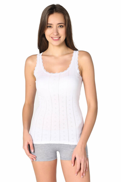 Zulu Ticaret Women's White Undershirt ELF568BER8049