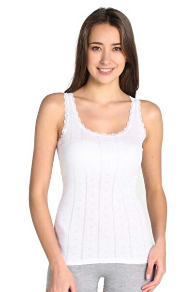 Zulu Ticaret Tutku-Women's White Undershirt 6 Pieces