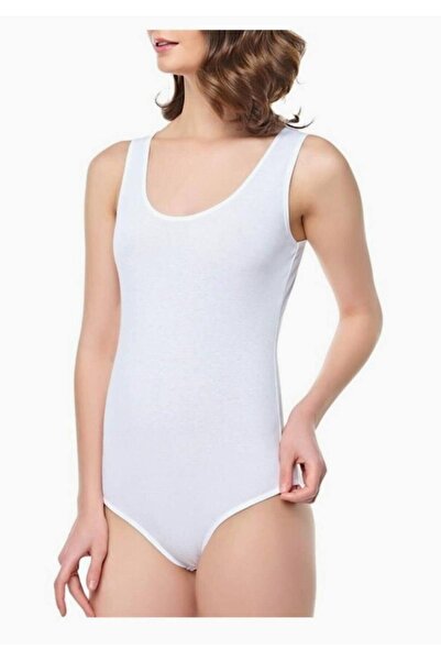 Zulu Ticaret Women's White 3-Piece Wide Strap Elastane Stud Body Athlete New ...