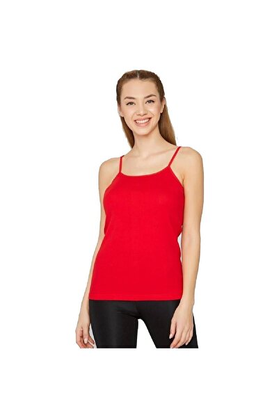 Zulu Ticaret Women's Red Rib Rope Strap Athlete 6 Pack