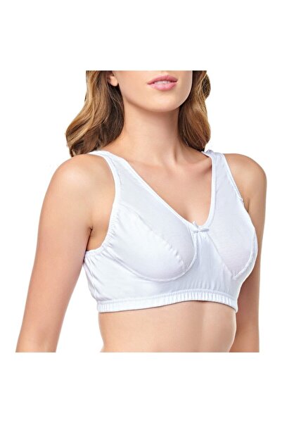 Zulu Ticaret 6 Pieces Women's White Passion Combed Cotton Half Undershirt.