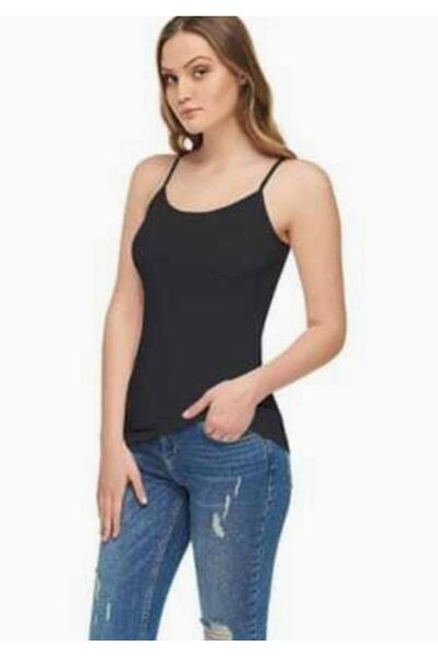Zulu Ticaret Tutku-Women's Black Rope Strap Tank Top New Season