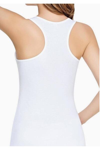 Zulu Ticaret Tutku-Women's White Elastane Sports Undershirt New Season (8 Pie...