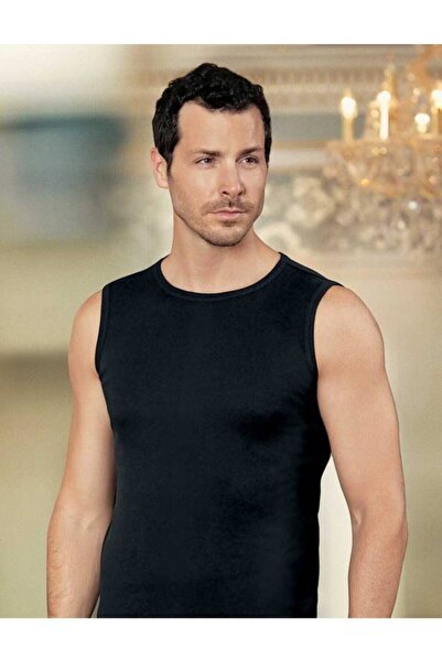 Zulu Ticaret Men's Black Crew Neck Sleeveless Undershirt 6-Piece Economical P...