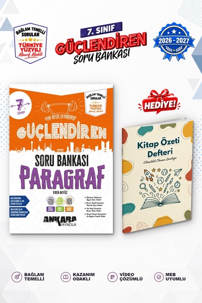 Ankara Yayıncılık 7.Sınıf Paragraf Bağlam Temelli Soru Bankası 2026-2027