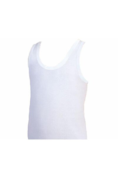 Zulu Ticaret Pack of 6 Boys Ribbed Tank Top White E020