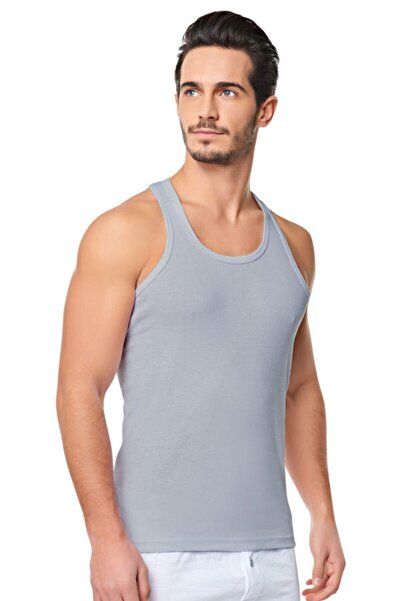 Zulu Ticaret Tutku-Men's Gray Strappy Tank Top