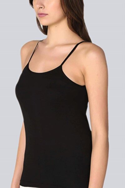 Zulu Ticaret 0146 Women's Elastane Rope Strap Athlete Black Single Product