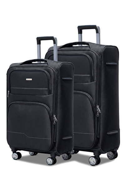 ZAAPPY Prestige Premium Nylon Expandable 2PCS Set (20/24 Inch) Luggage, Soft ...