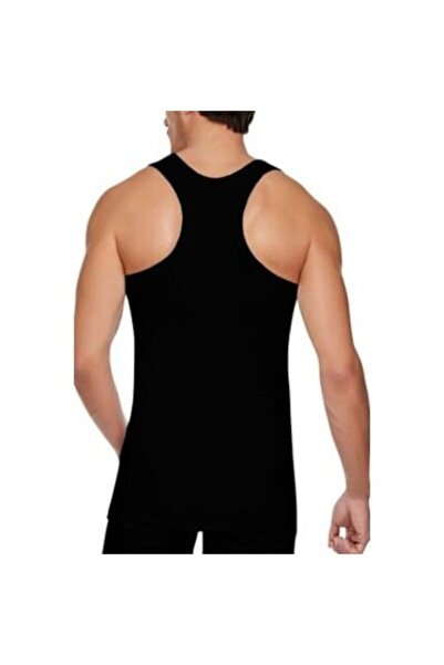 Zulu Ticaret 6-Piece Sports Rambo Men's Undershirt 100% Cotton White Black Gray