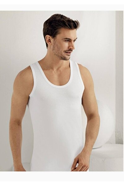 Zulu Ticaret Tutku-Men's T-Shirt White Color 100% Cotton Combed Cotton Unders...