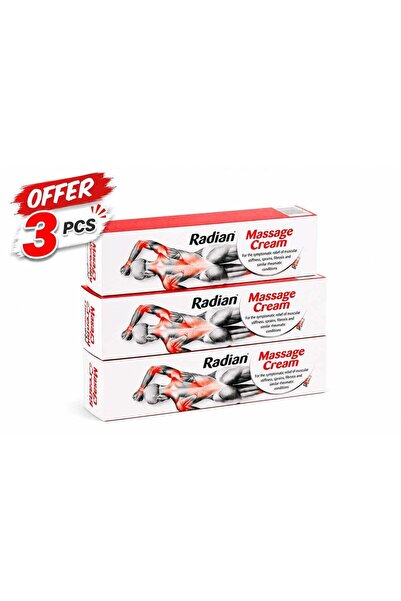 Radian Massage Cream for Muscle & Joint Pain, Sprains & Relaxation, 40g, Pack...