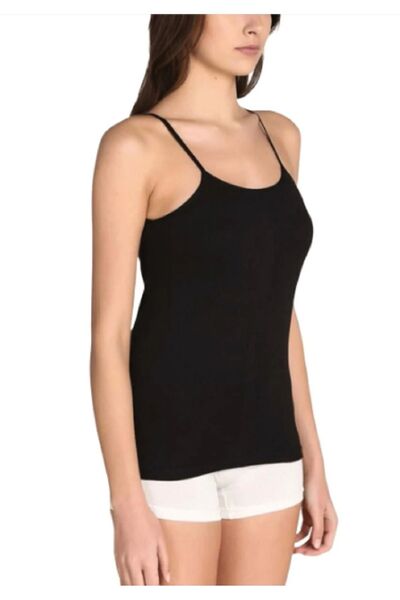 Zulu Ticaret Tutku-Elestan Rope Strap Tank Top Black - S-M