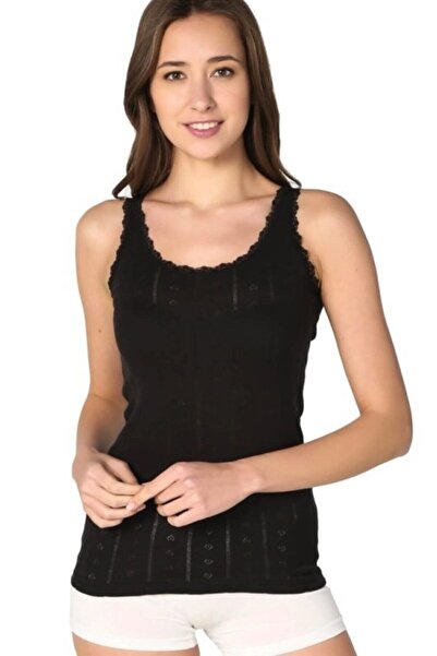 Zulu Ticaret Tutku-Women's Jacquard Thick Strap Undershirt 6-Pack