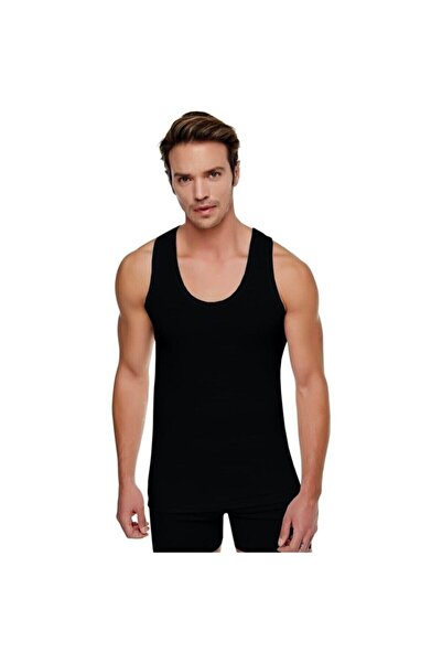 Zulu Ticaret Tutku-Tutku Men's Elastane Sports Singlet 3-Pack Black