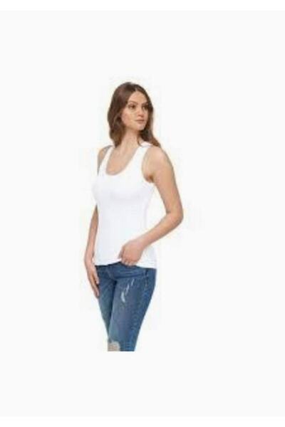 Zulu Ticaret Women's Elastane Wide Strap Undershirt 1 Pack New Season (6 Piec...