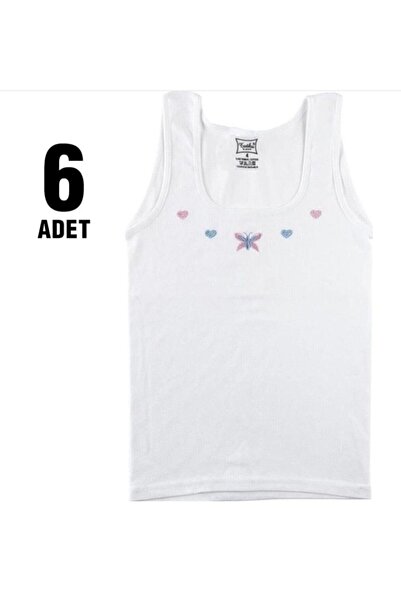 Zulu Ticaret 6-Piece Embroidered Detailed Girl's Undershirt