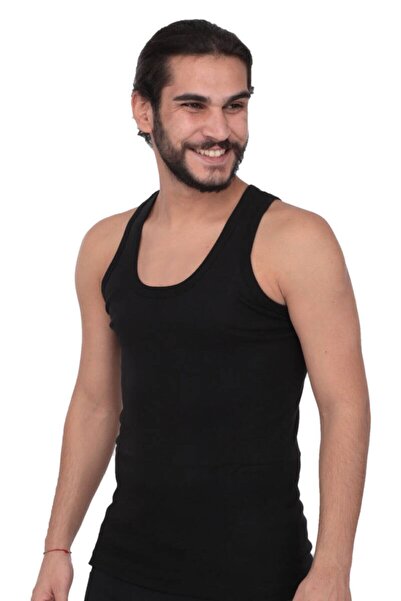 Zulu Ticaret Men's Black Ribbed Athlete 6LI
