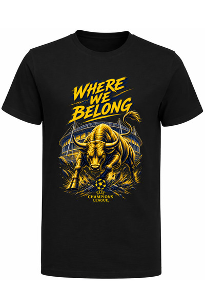 Efendioğlu Design Where We Belong Ve Boğa Printed Cotton Children's T-Shirt i...