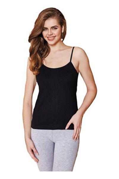 Zulu Ticaret Tutku-2016 Women's Ribbed Undershirt with Rope Straps