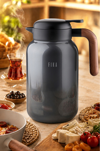 NEOFLAM Fika Paeta Çift Katmanlı Sızdırmaz Kapaklı Çelik Büyük Boy Sürahi Ter...