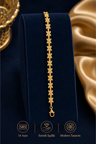 Aks Gold 14 Ayar Gece Yıldızı Bileklik 5,43 Gram 19 cm