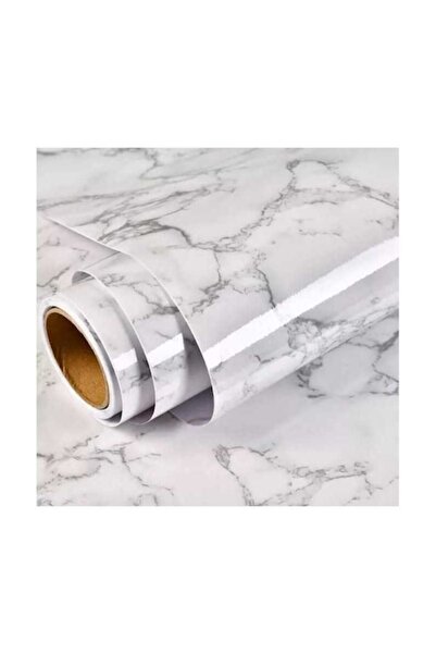 SHOPPINO Set de două folii autoadezive cu aspect de marmură albă pentru mobilier și bucătărie 60 x 300 cm